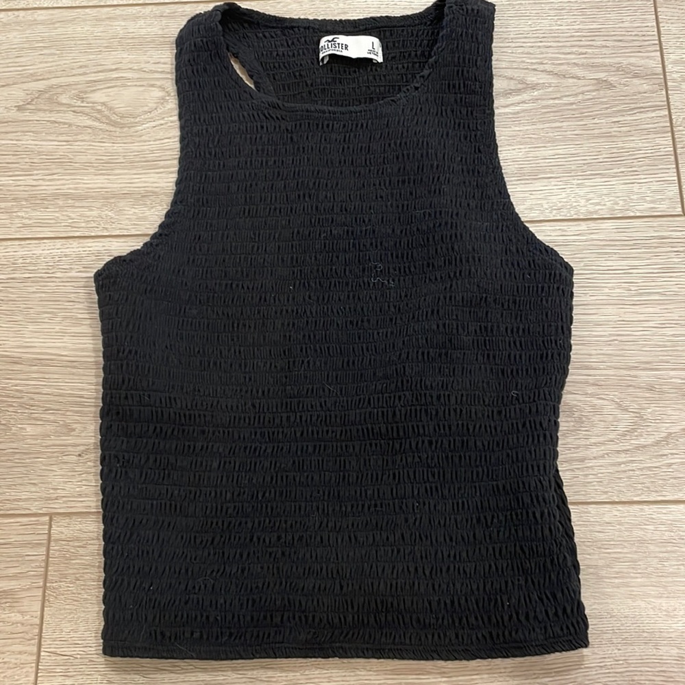 Hollister tank top, black size large